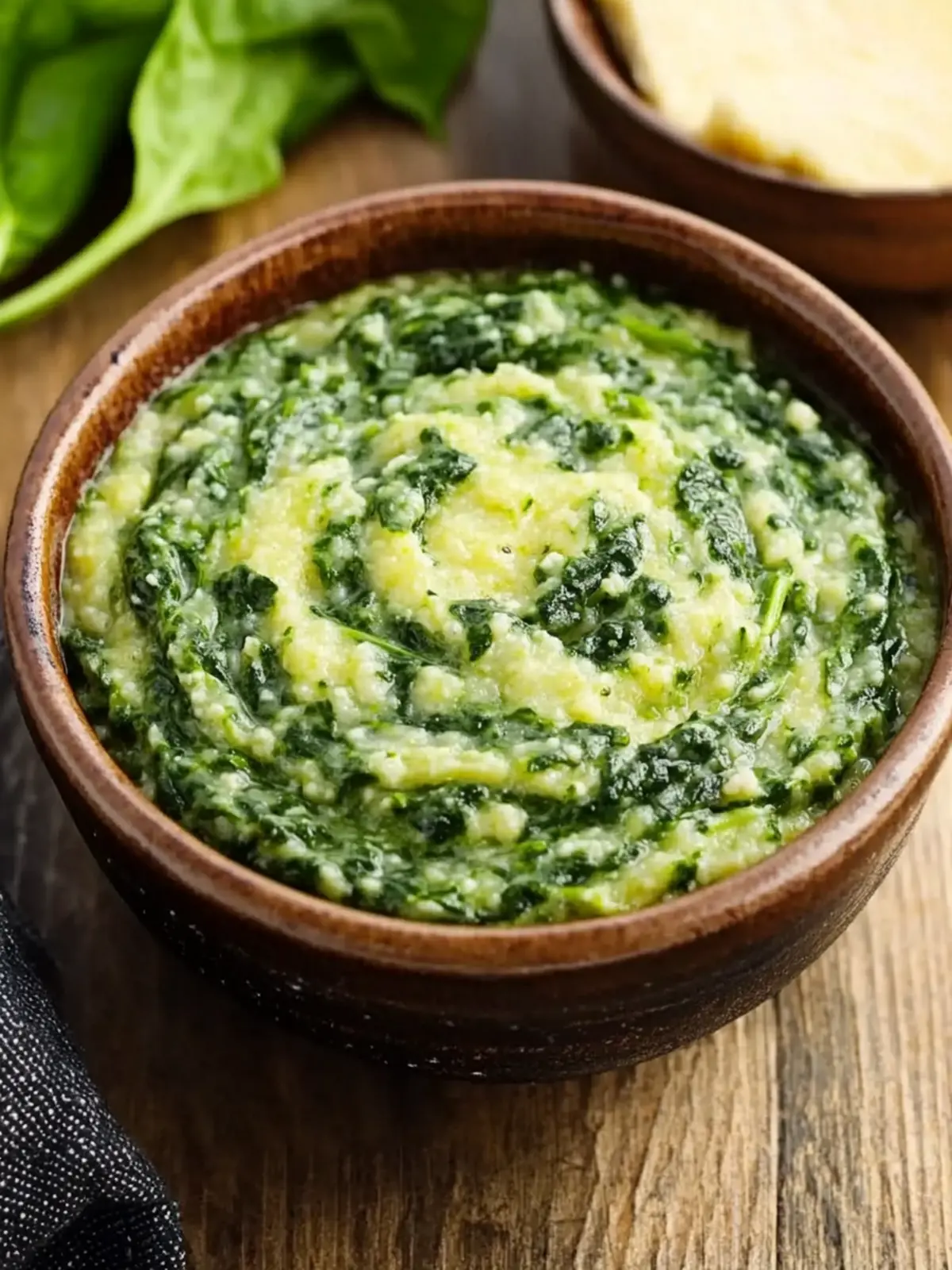 Creamy Spinach Polenta