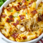 Bacon Ranch and Cheese Chicken Baked Ziti