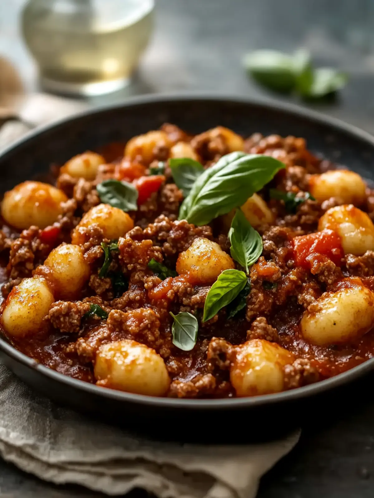 One Pan Ground Beef Gnocchi
