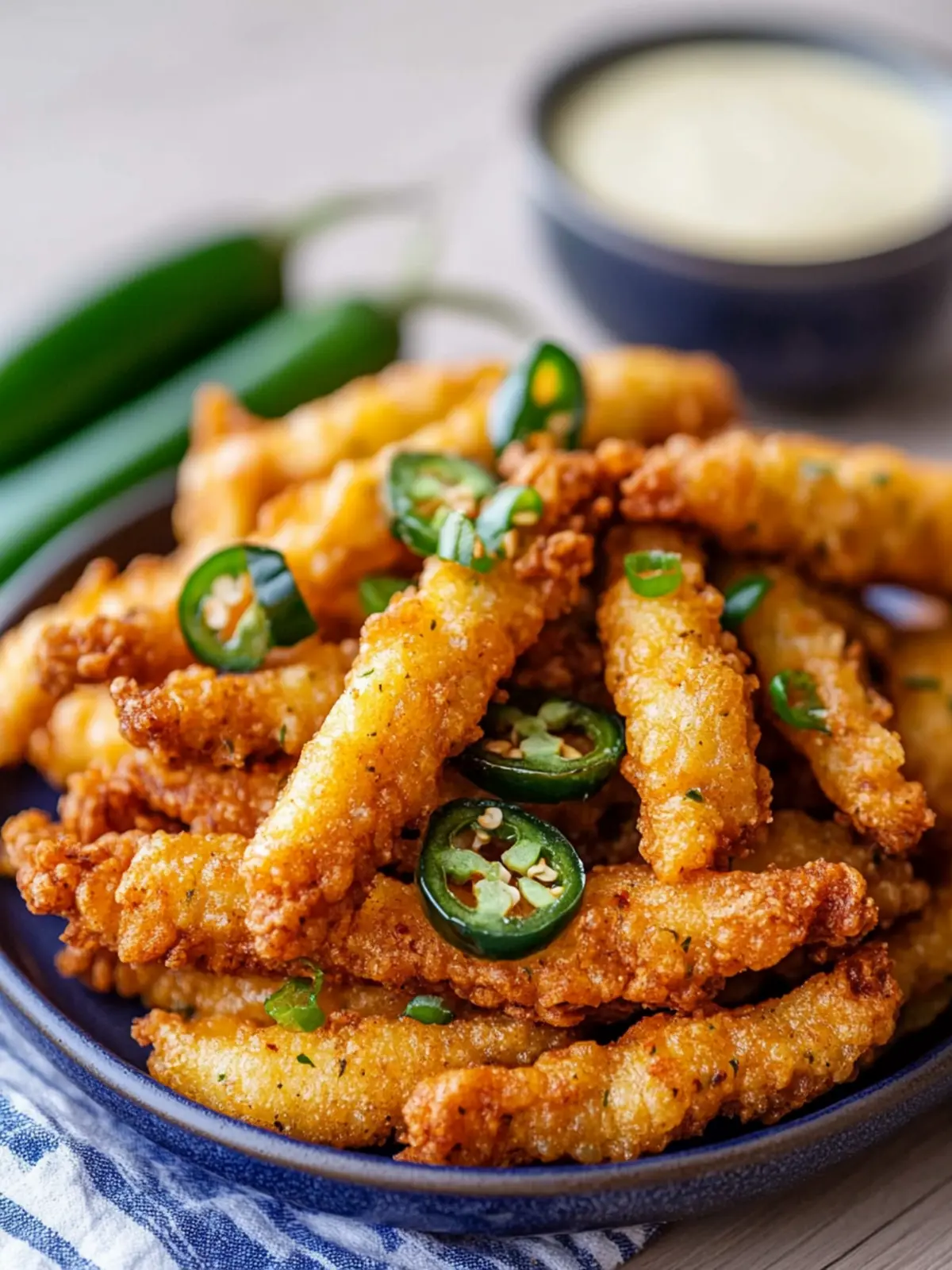 Crispy Fried Jalapeno Sticks