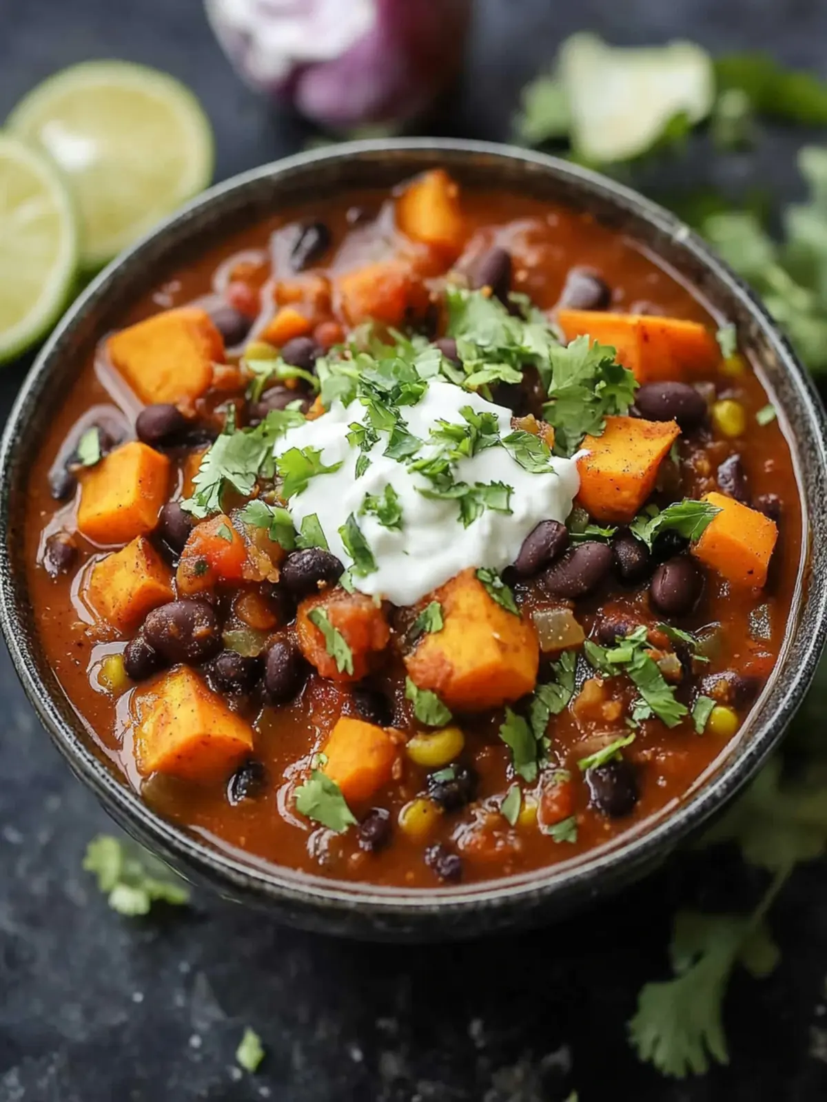 Crock Pot Sweet Potato Black Bean Chili