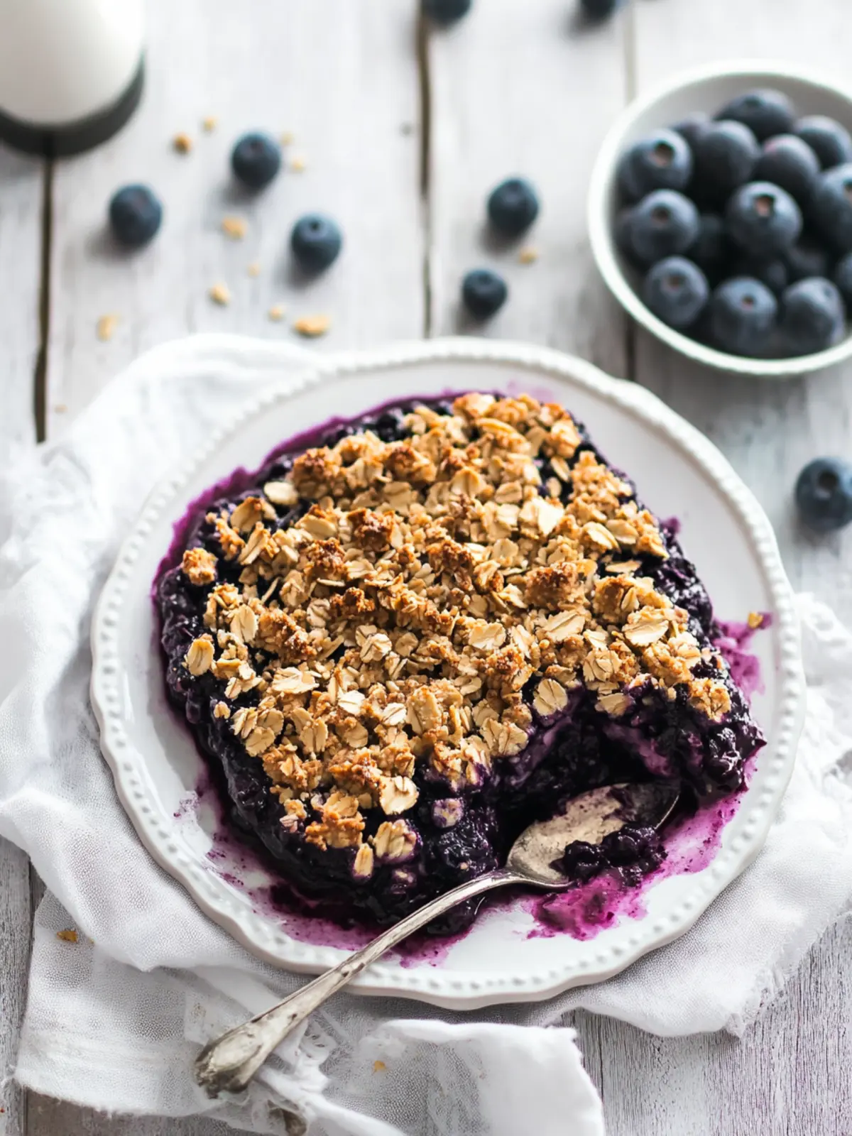 The Ultimate Healthy Blueberry Crumble