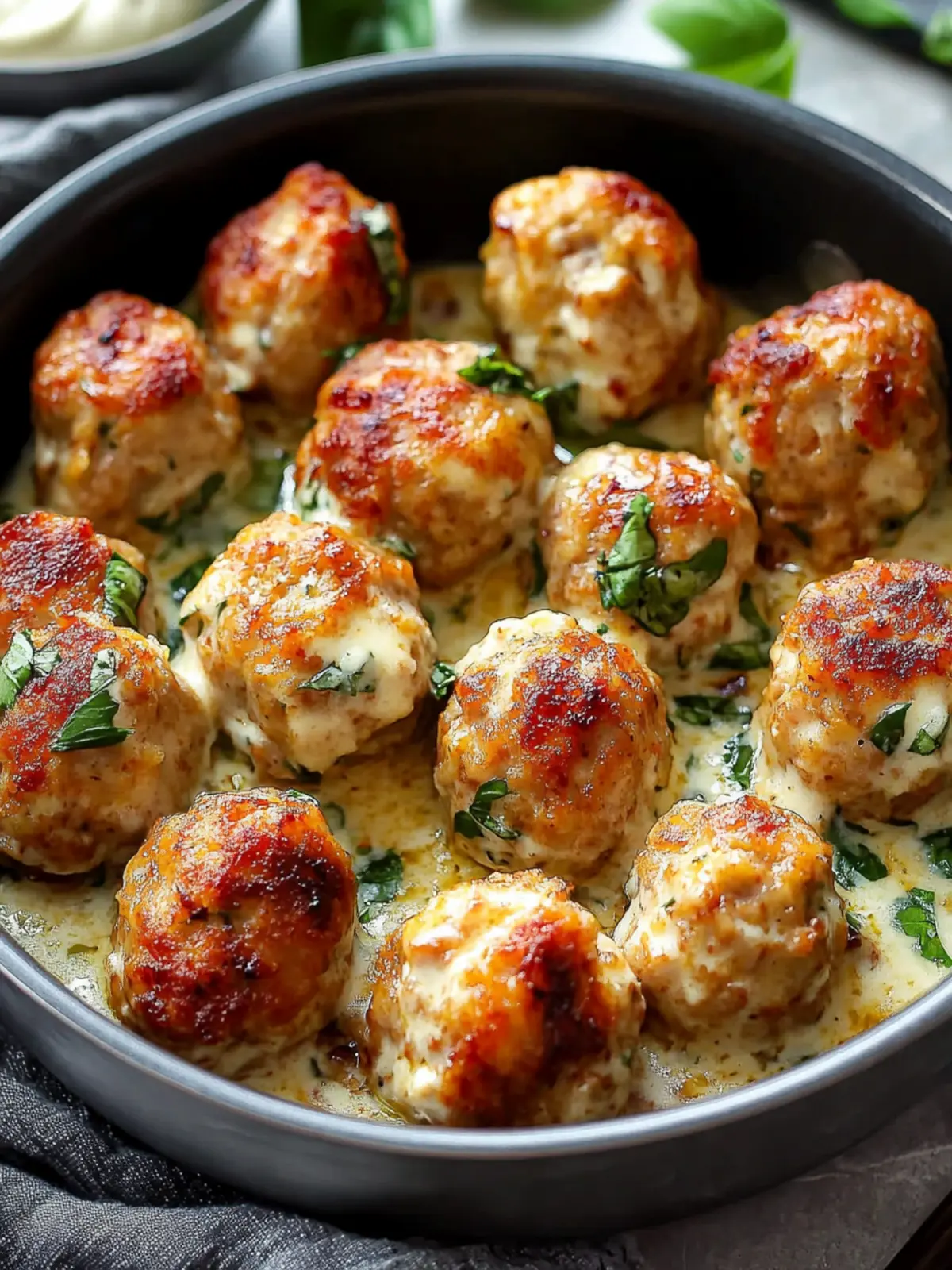 Juicy Baked Chicken Ricotta Meatballs
