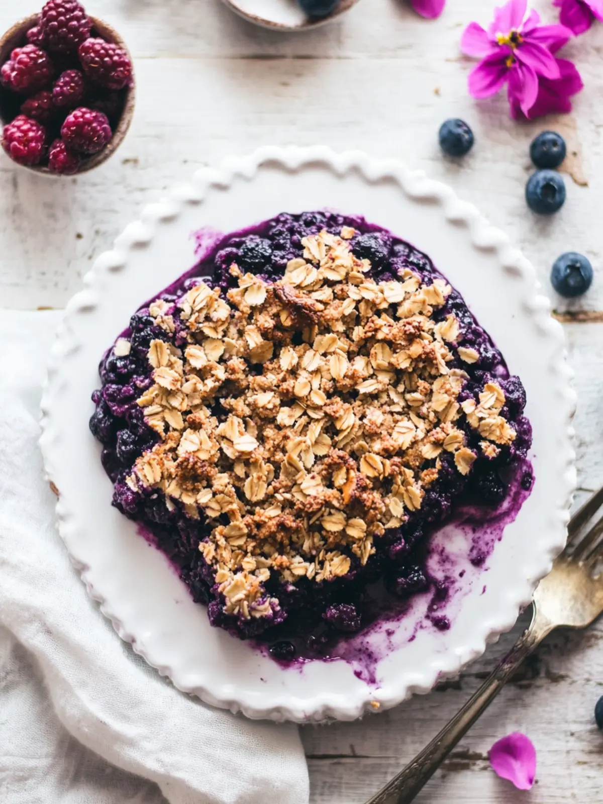 The Ultimate Healthy Blueberry Crumble