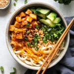 Spicy Peanut Udon Noodle Bowls