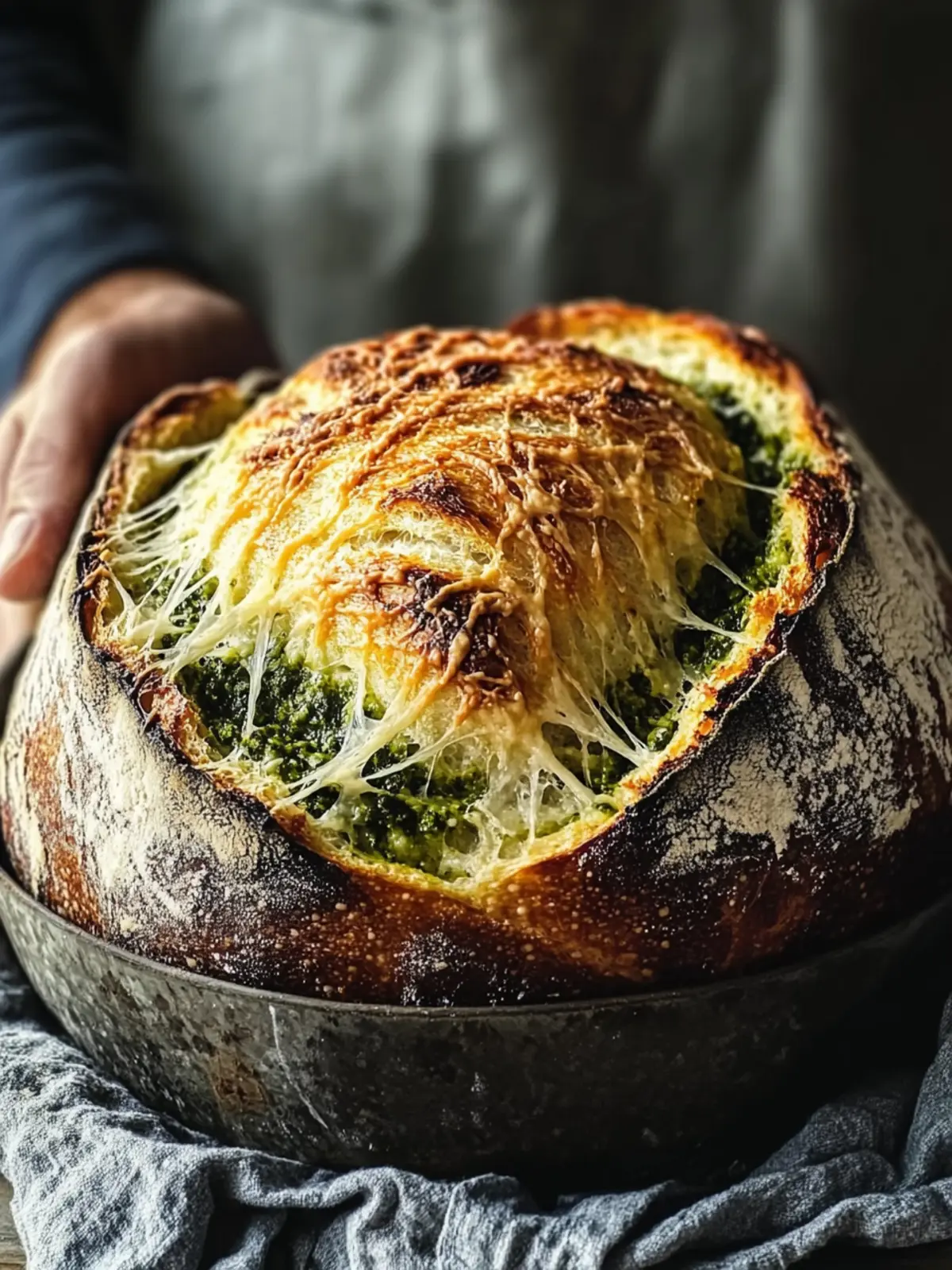 Pesto Parmesan Sourdough: The Ultimate Cheesy Artisan Loaf