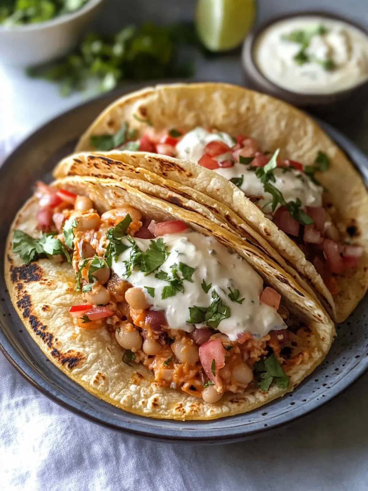Buffalo White Bean Tacos