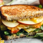 Ultimate Spicy Cheddar & Apple Fall Veggie Sandwich