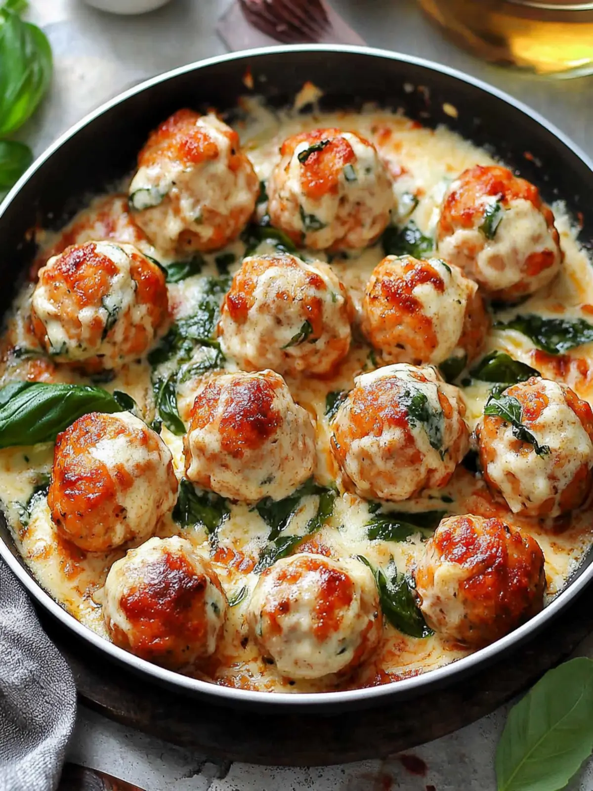 Juicy Baked Chicken Ricotta Meatballs