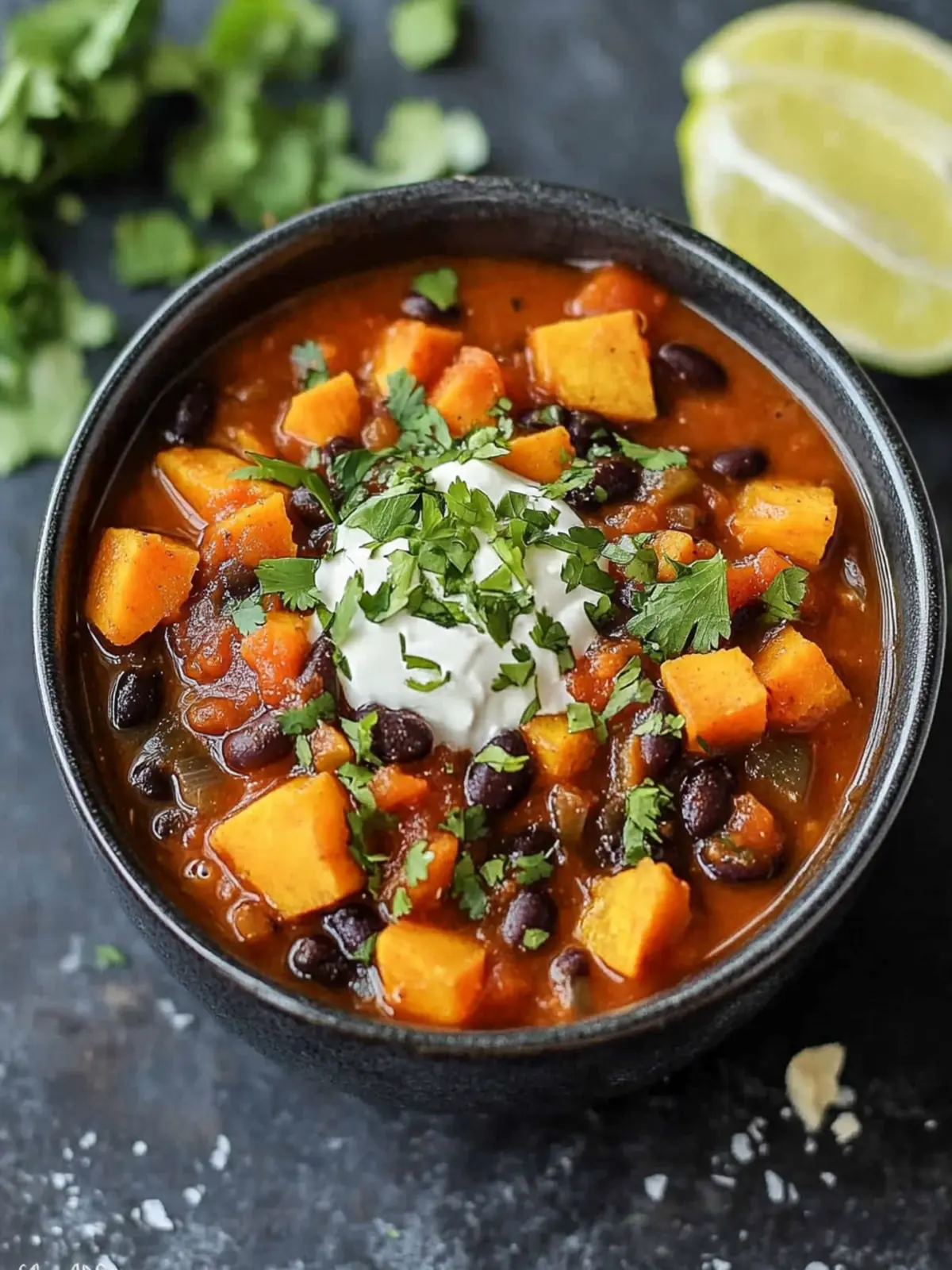 Crock Pot Sweet Potato Black Bean Chili