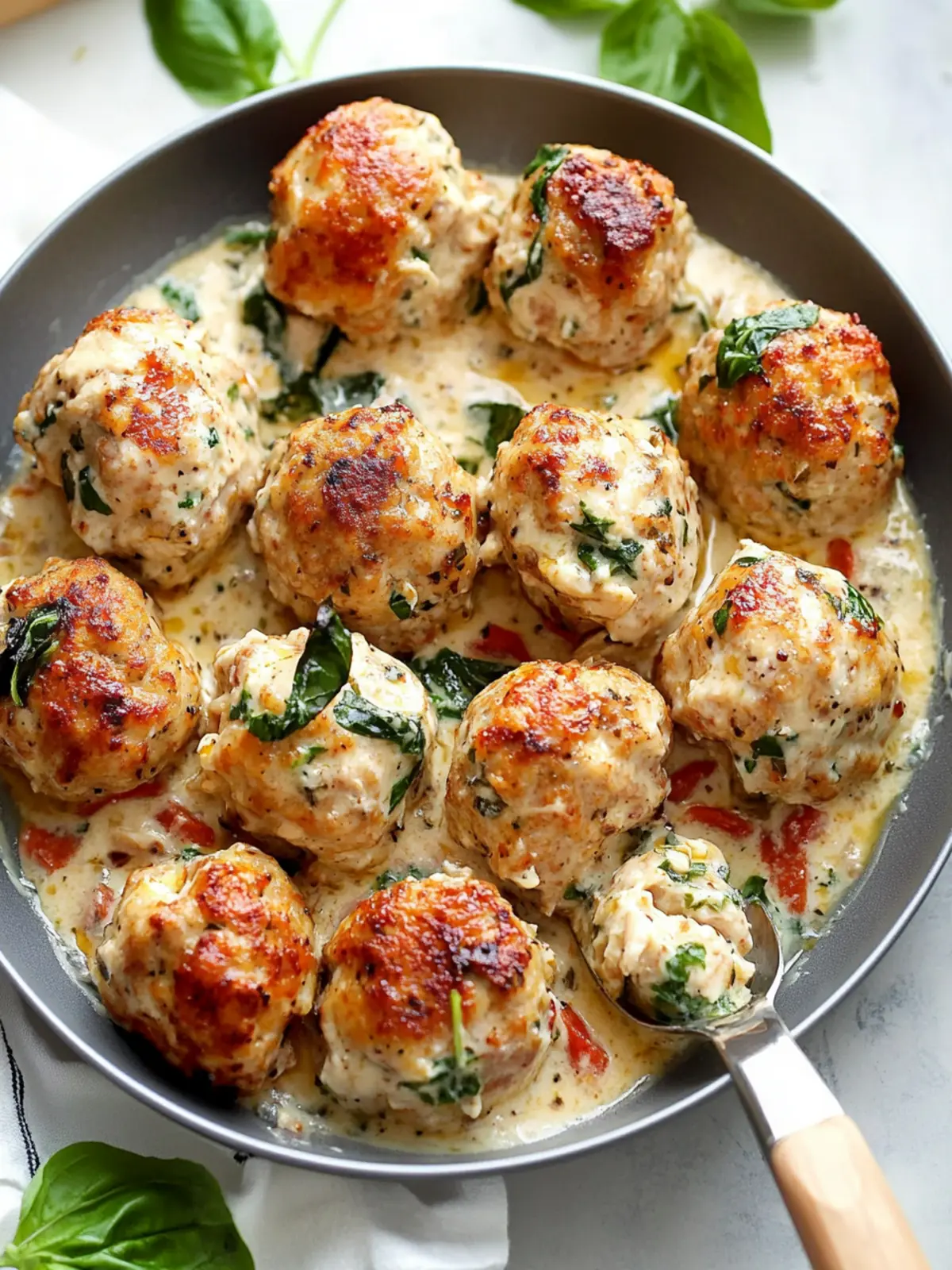 Juicy Baked Chicken Ricotta Meatballs