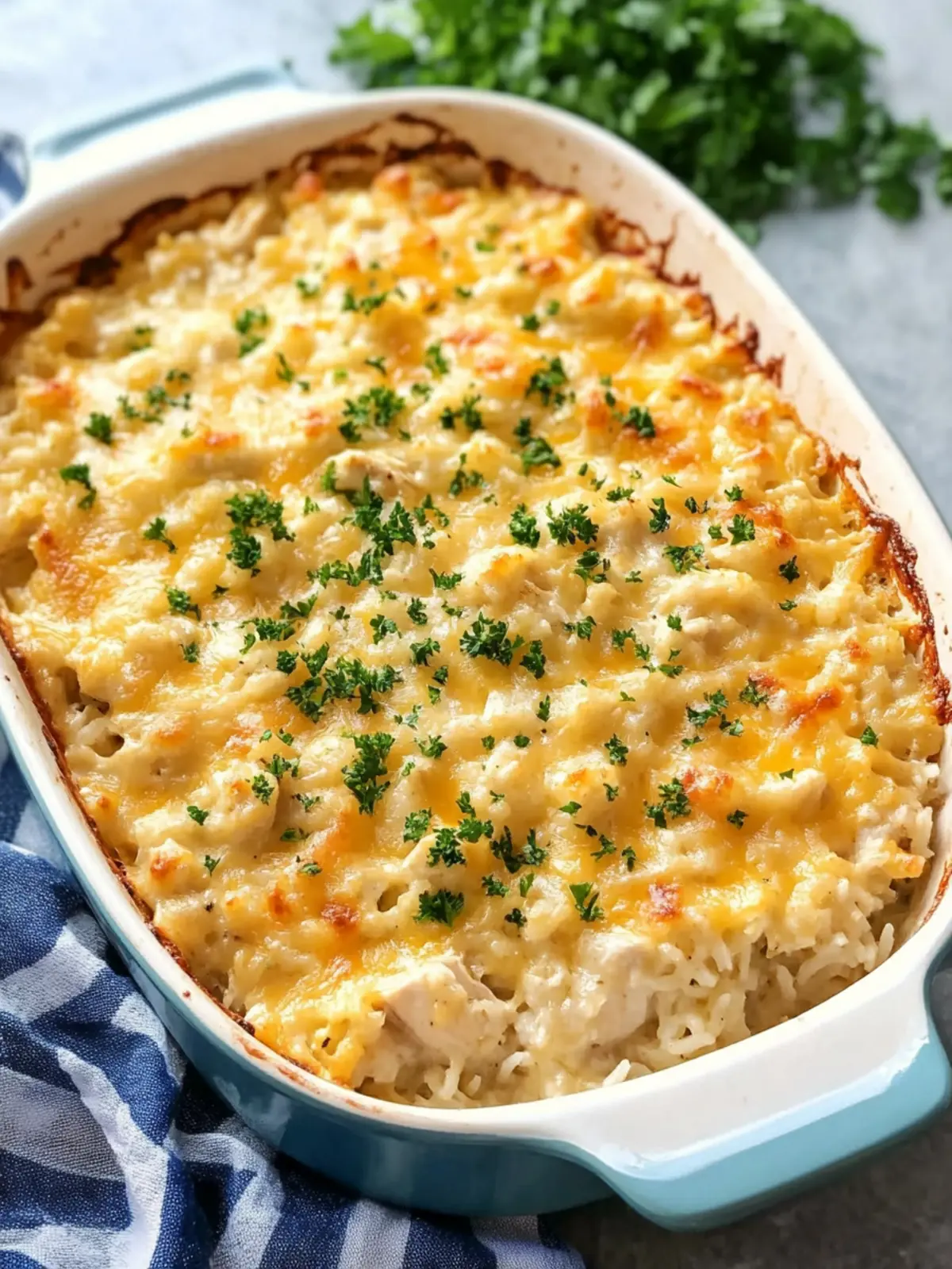 Cheesy Chicken and Rice Casserole