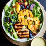 Grilled Pineapple Salad + Creamy Citrus Dressing