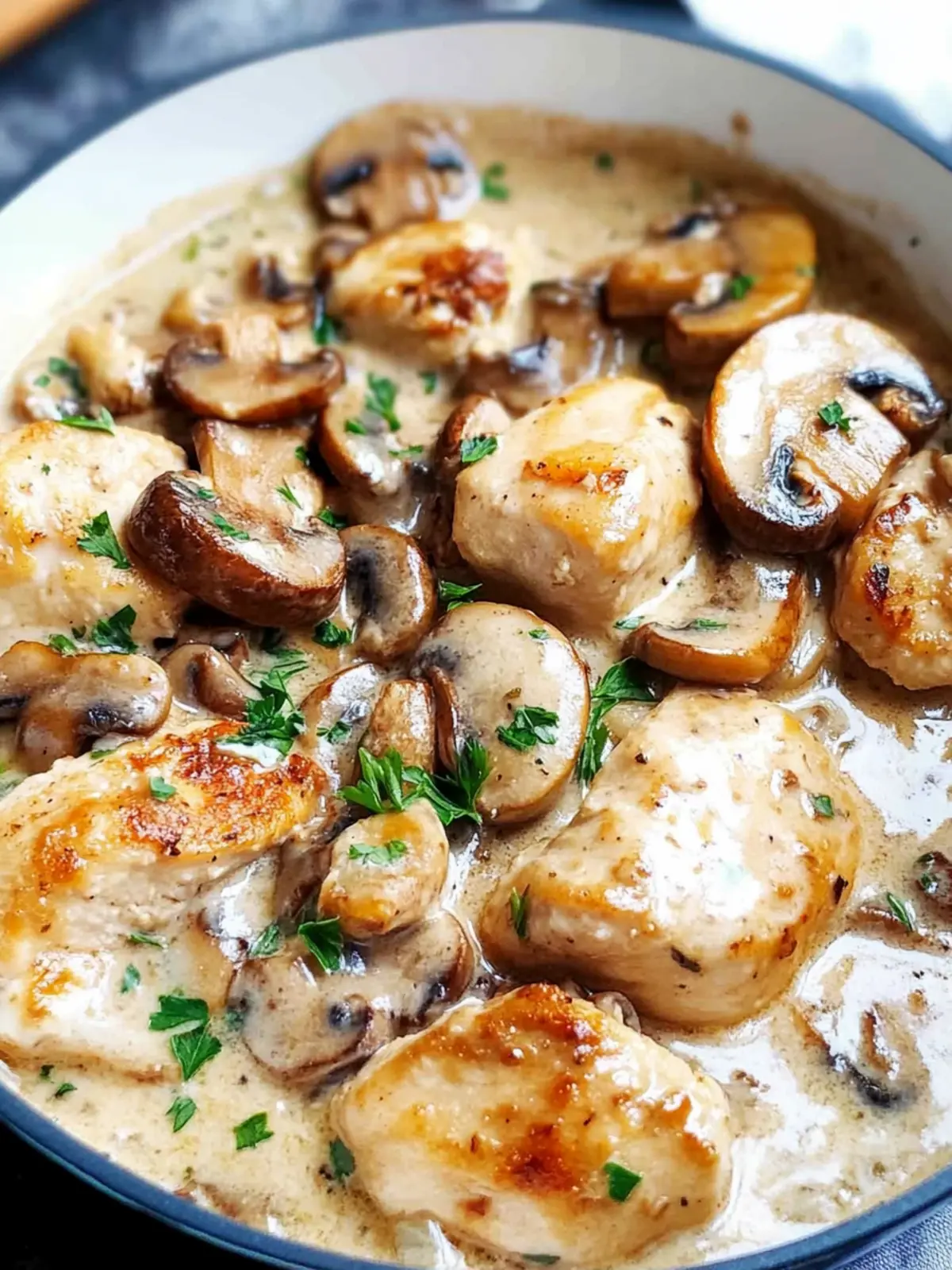 Creamy Garlic Mushroom Chicken