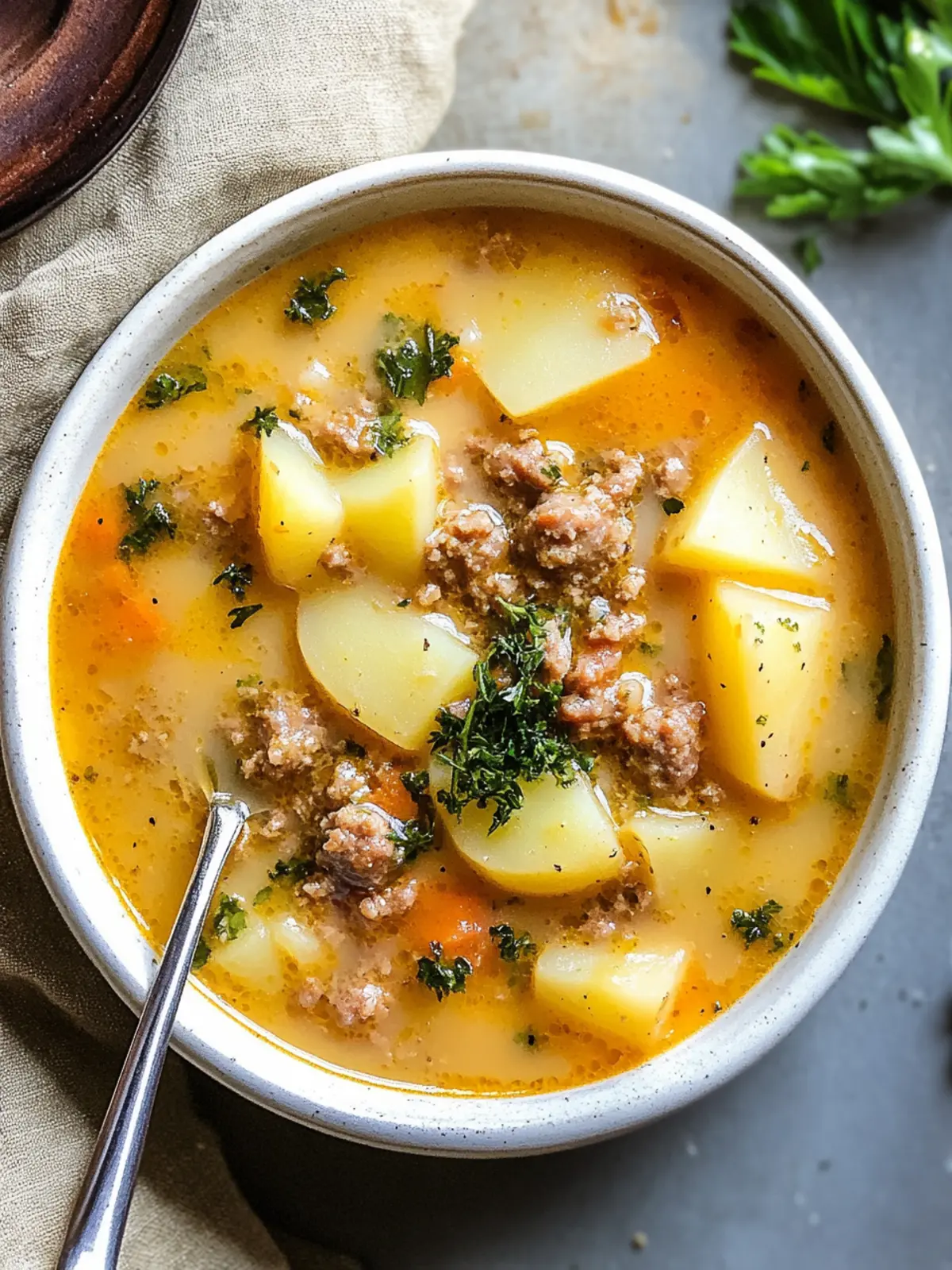 Spicy Sausage Potato Soup