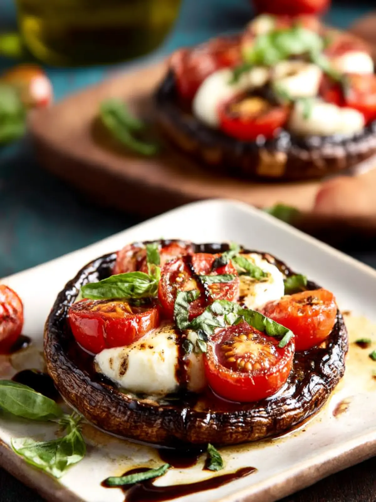 Grilled Portobello Mushrooms Caprese