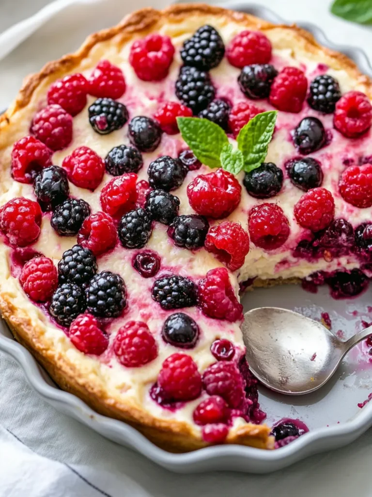 High Protein Triple Berry Bake