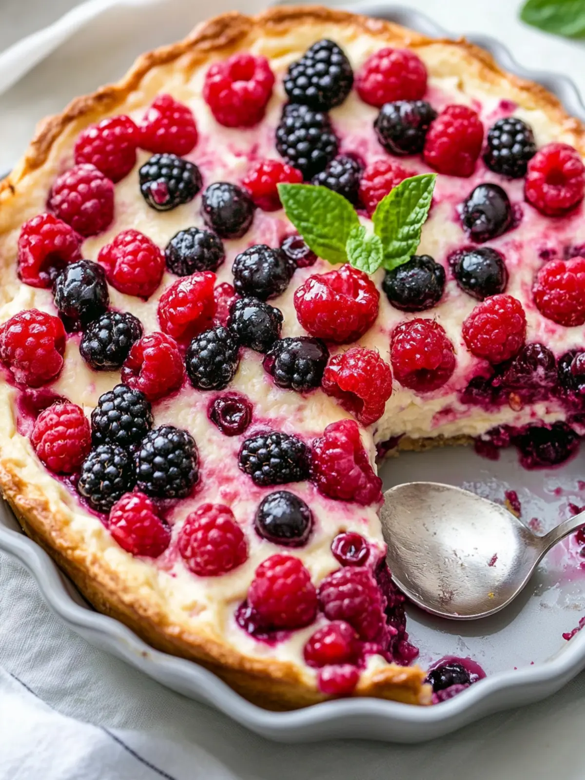 High Protein Triple Berry Bake