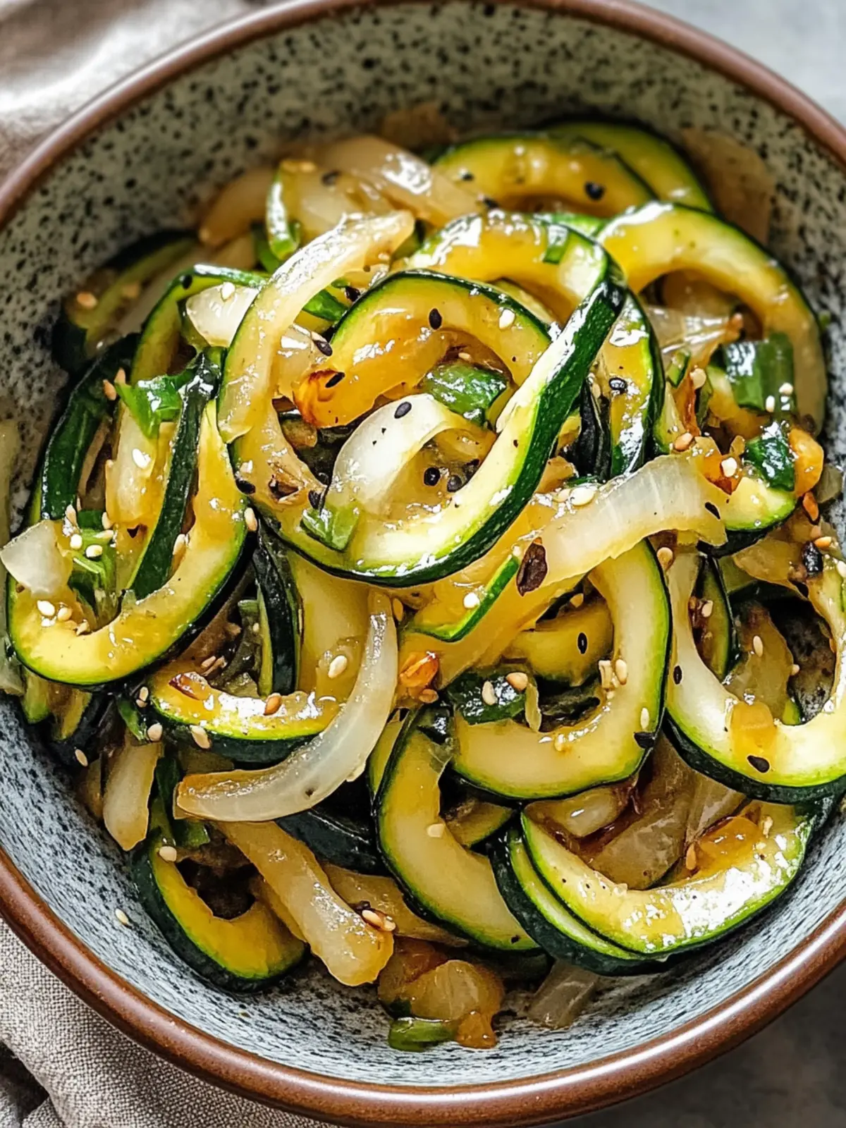 Japanese Zucchini and Onion Stir Fry