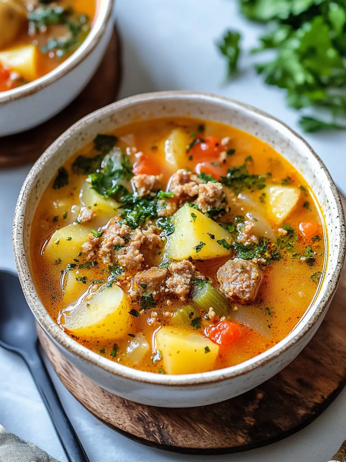 Spicy Sausage Potato Soup
