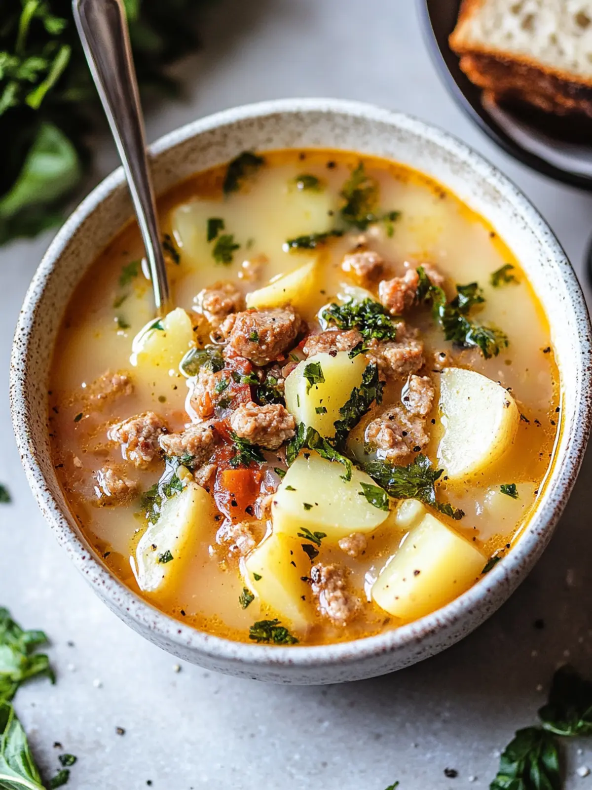 Spicy Sausage Potato Soup
