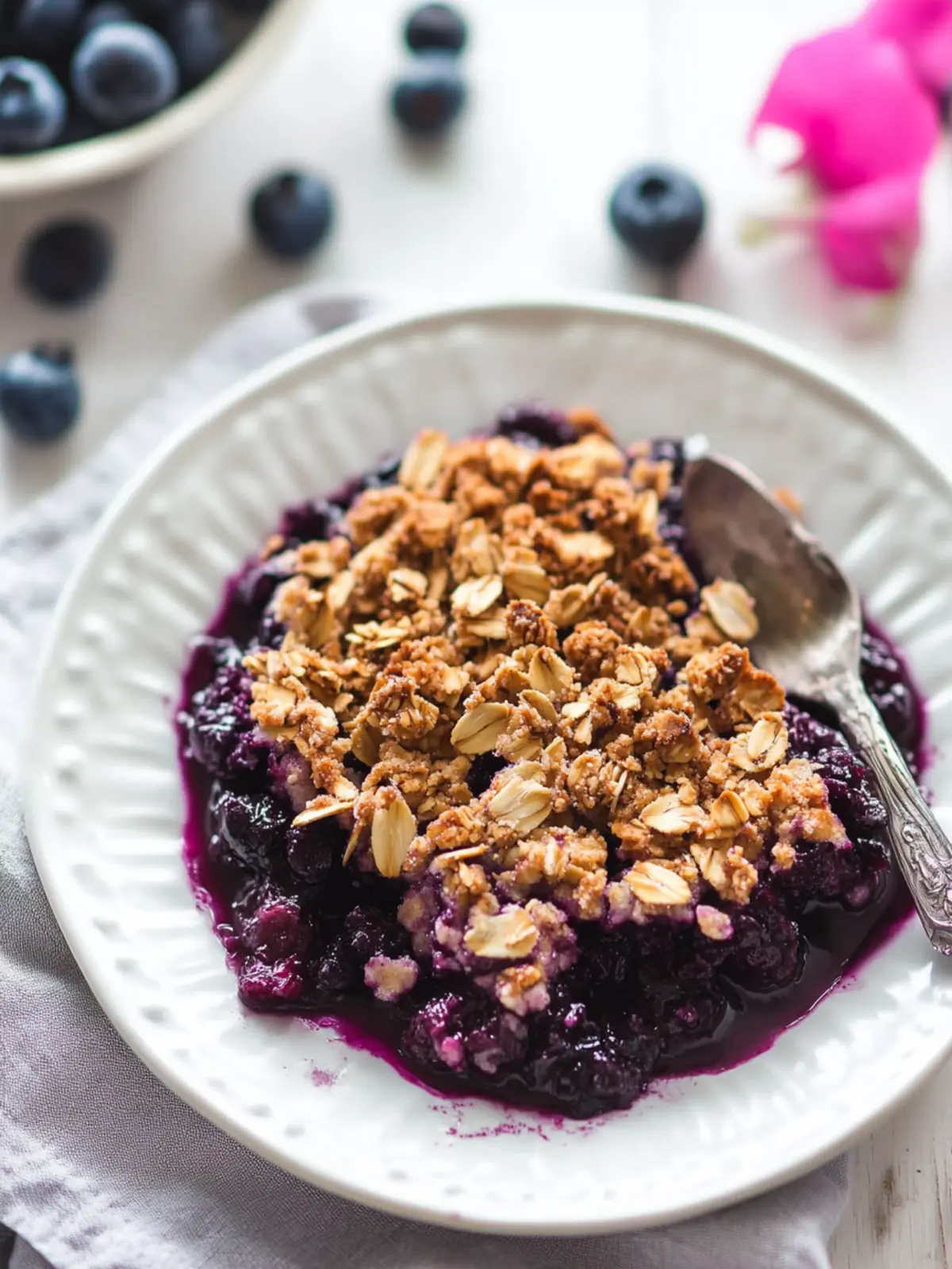 The Ultimate Healthy Blueberry Crumble