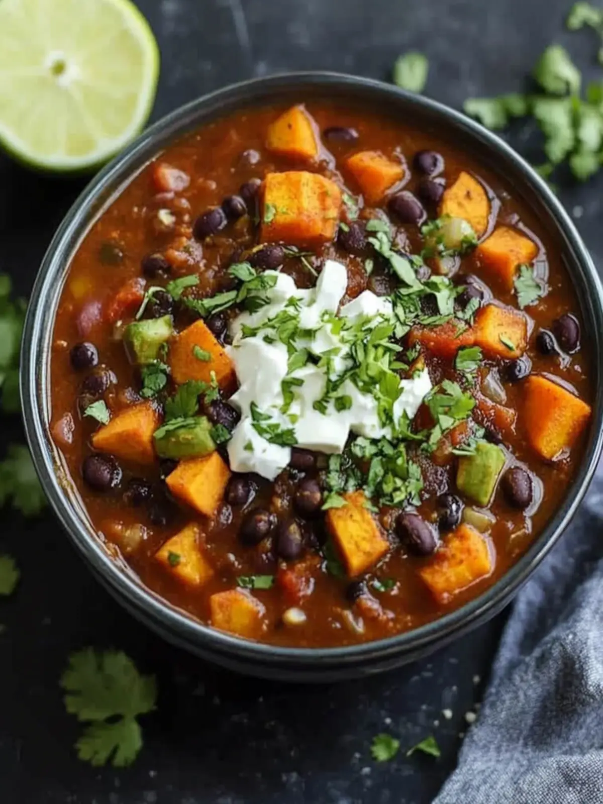 Crock Pot Sweet Potato Black Bean Chili