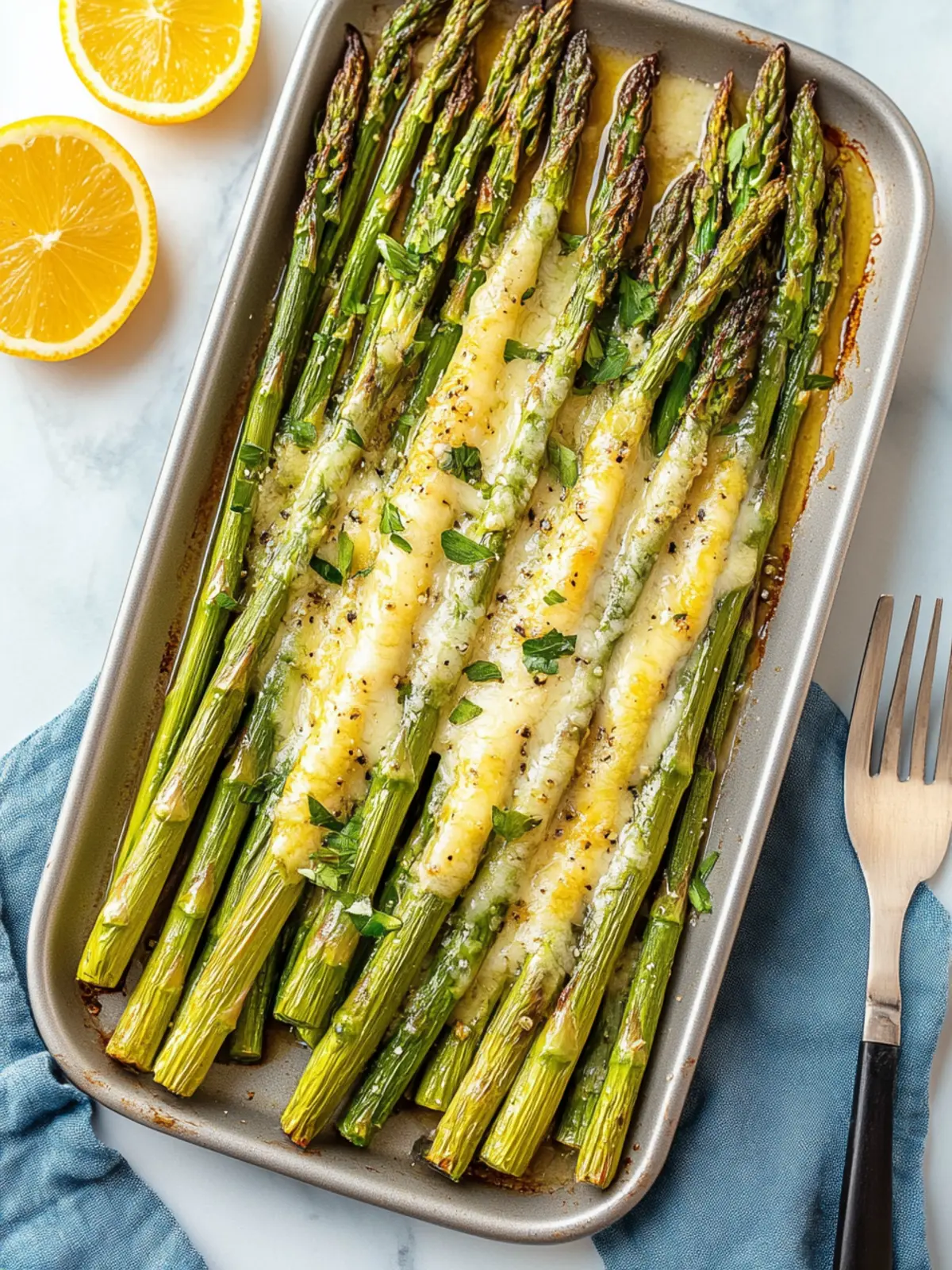 Cheesy Garlic Roasted Asparagus (Sheet Pan Recipe)