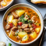 Spicy Sausage Potato Soup
