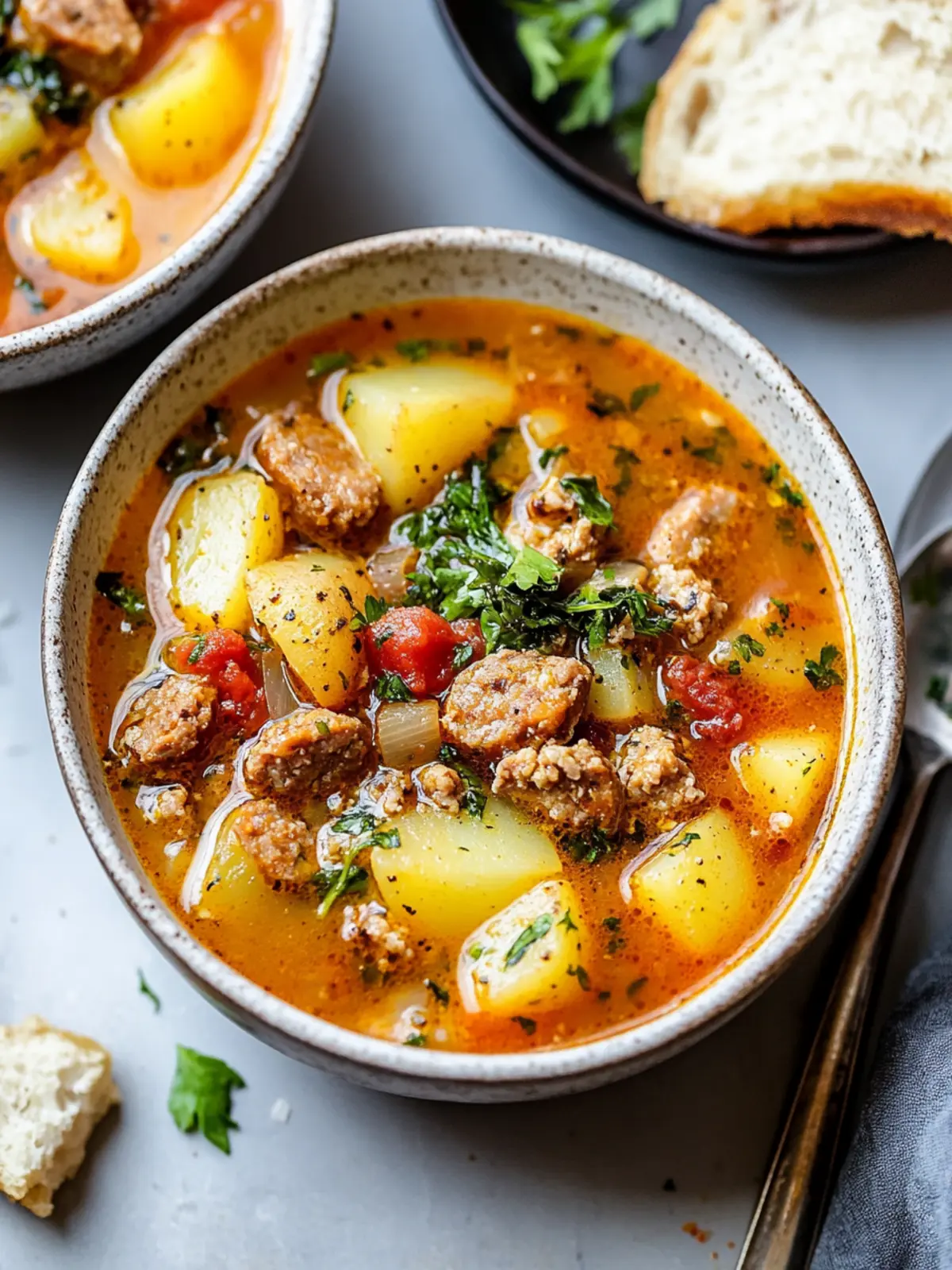 Spicy Sausage Potato Soup