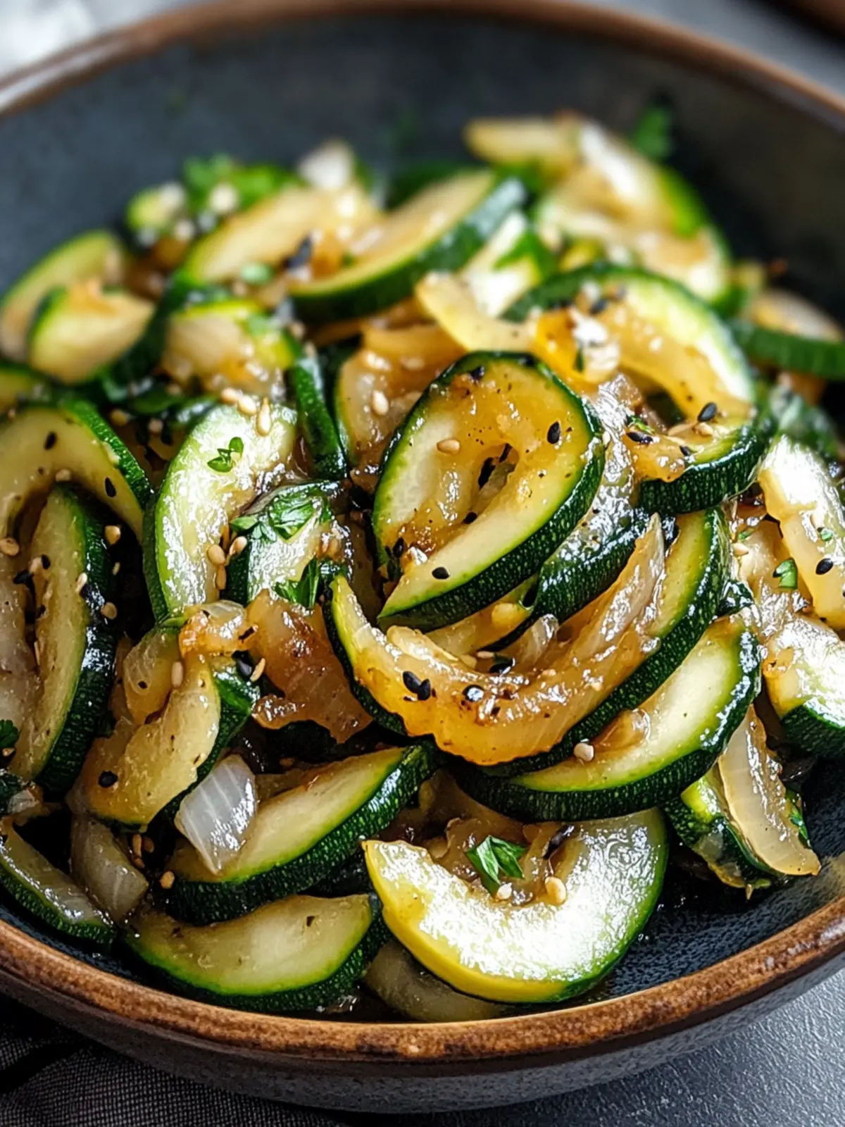 Japanese Zucchini and Onion Stir Fry