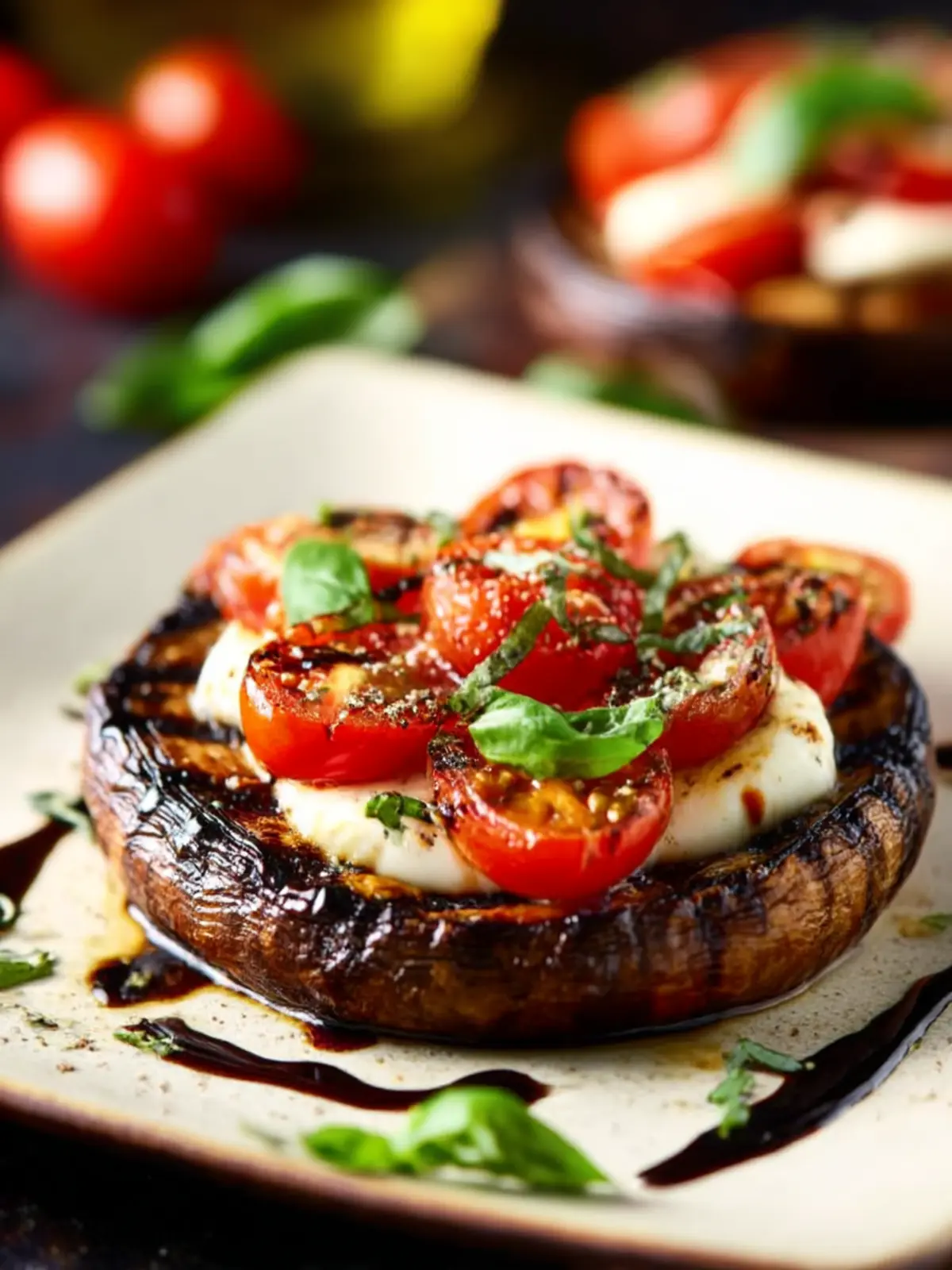 Grilled Portobello Mushrooms Caprese