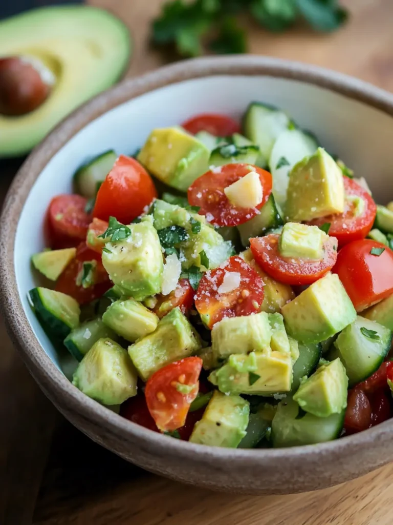 Tomato, Cucumber and Avocado Salad
