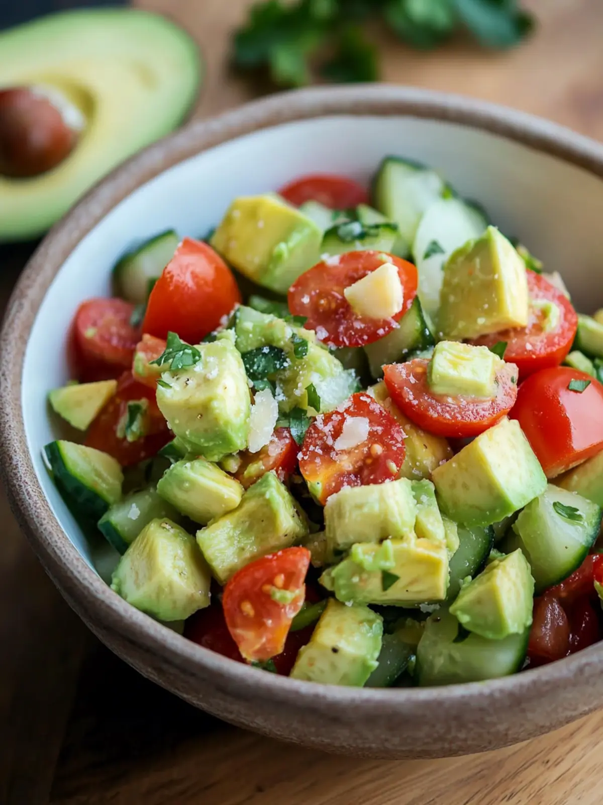 Tomato, Cucumber and Avocado Salad