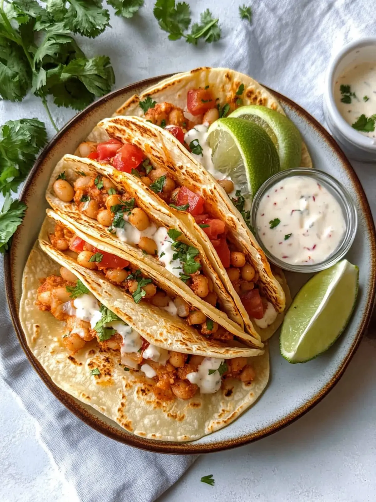 Buffalo White Bean Tacos