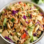 Thai Peanut Chicken Crunch Slaw Salad