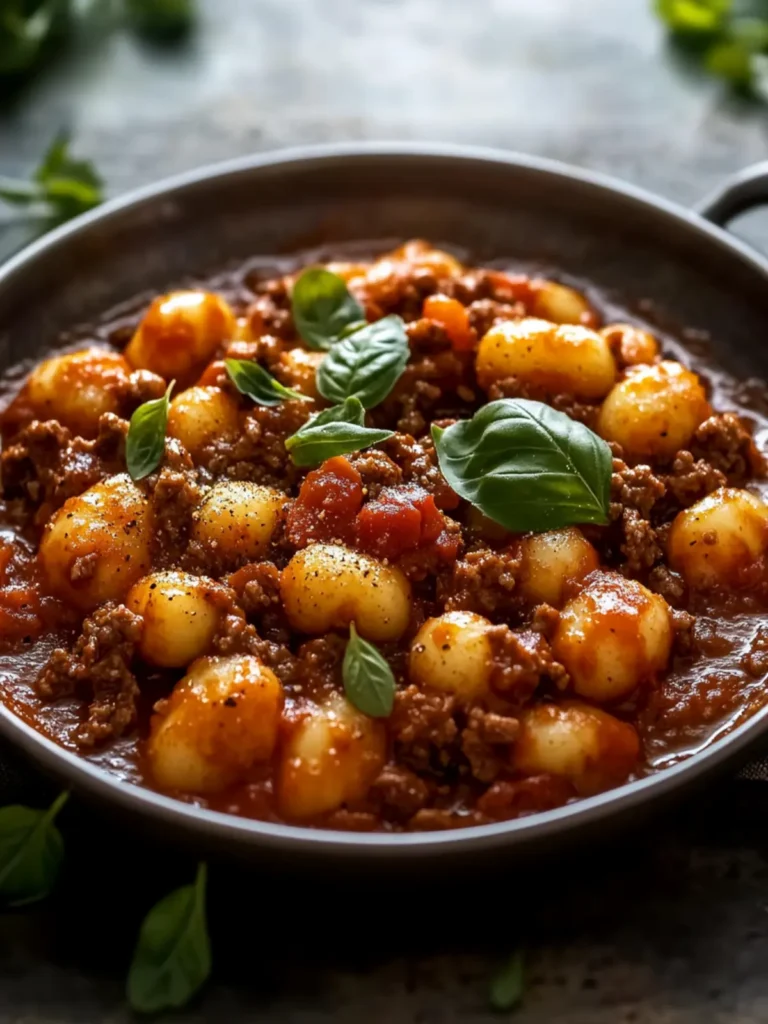 One Pan Ground Beef Gnocchi