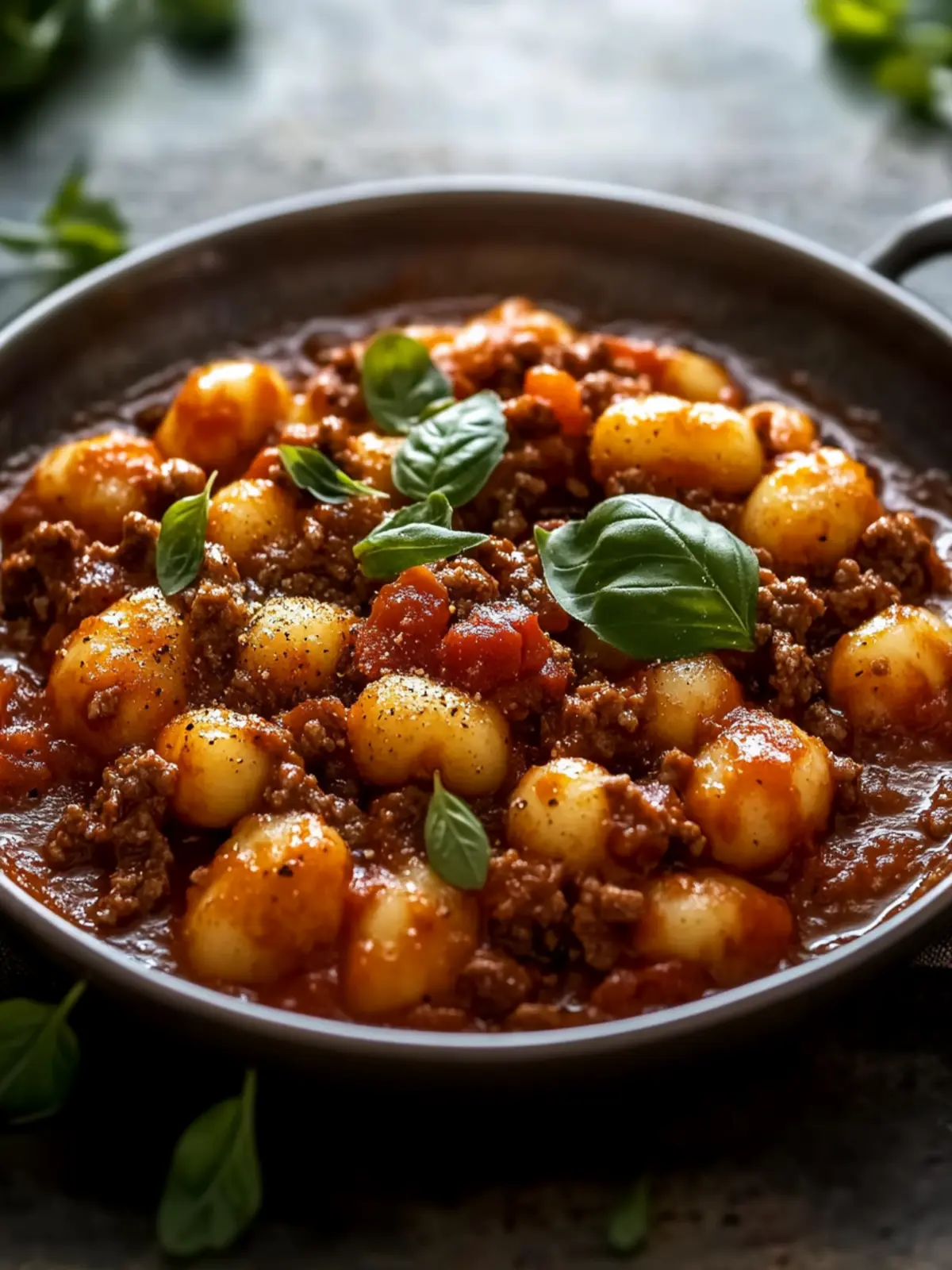 One Pan Ground Beef Gnocchi