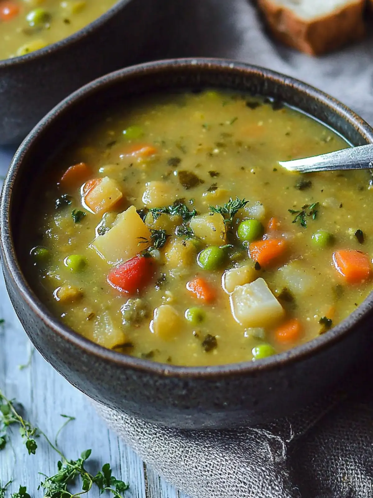 Easy Veggie Stew Recipe | Vegan Pea Soup