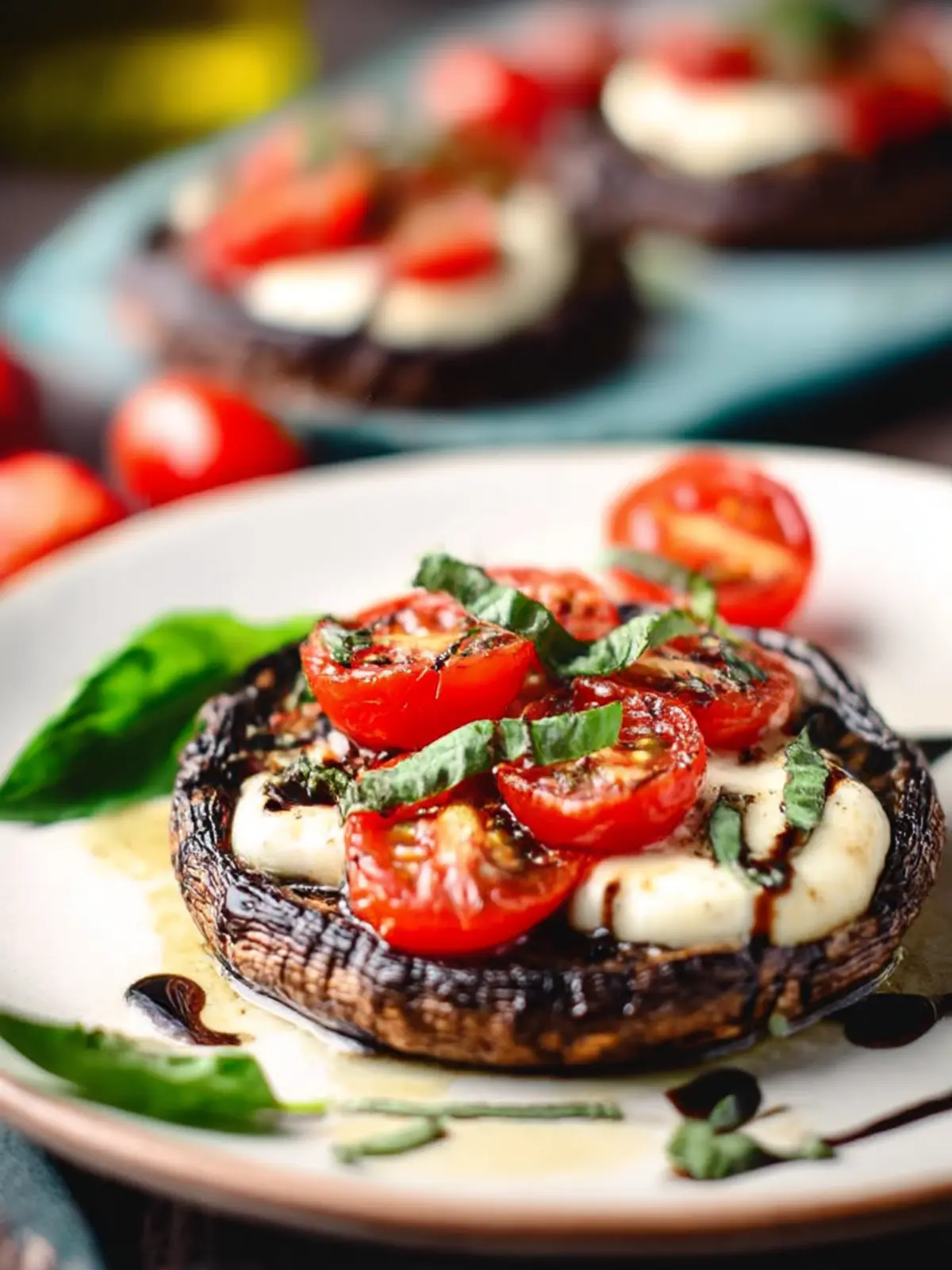 Grilled Portobello Mushrooms Caprese
