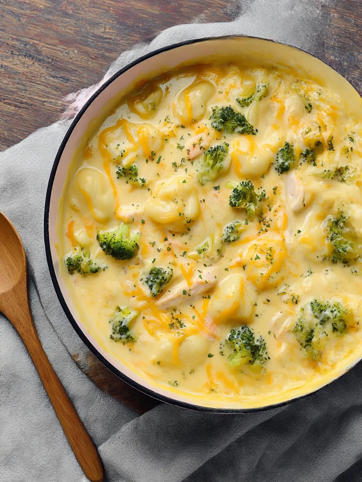 Broccoli Cheddar Chicken and Dumplings