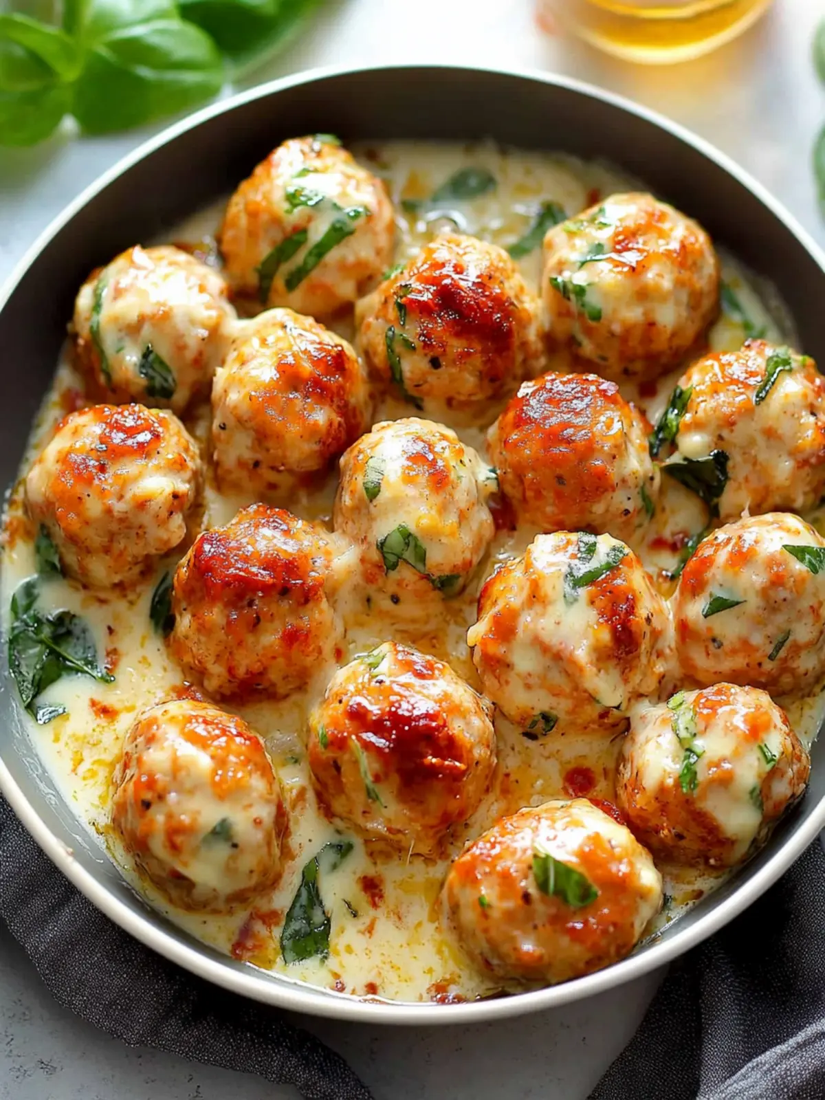 Juicy Baked Chicken Ricotta Meatballs
