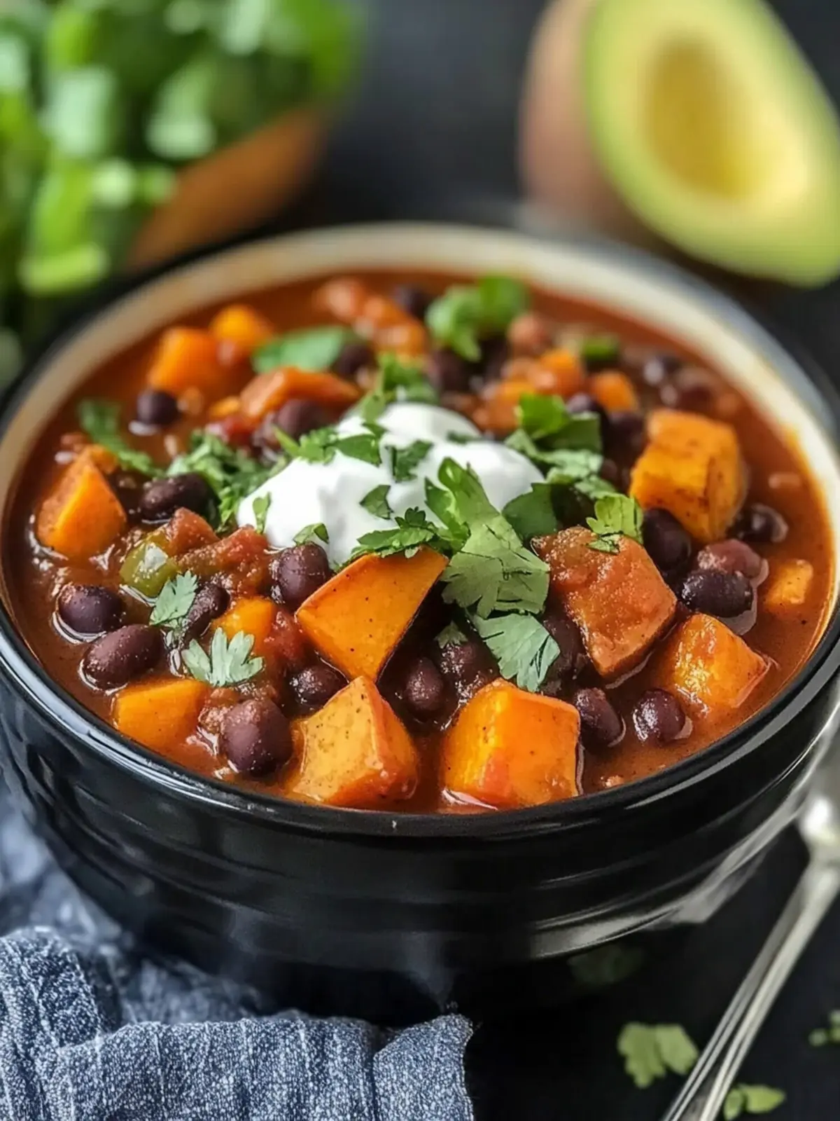 Crock Pot Sweet Potato Black Bean Chili