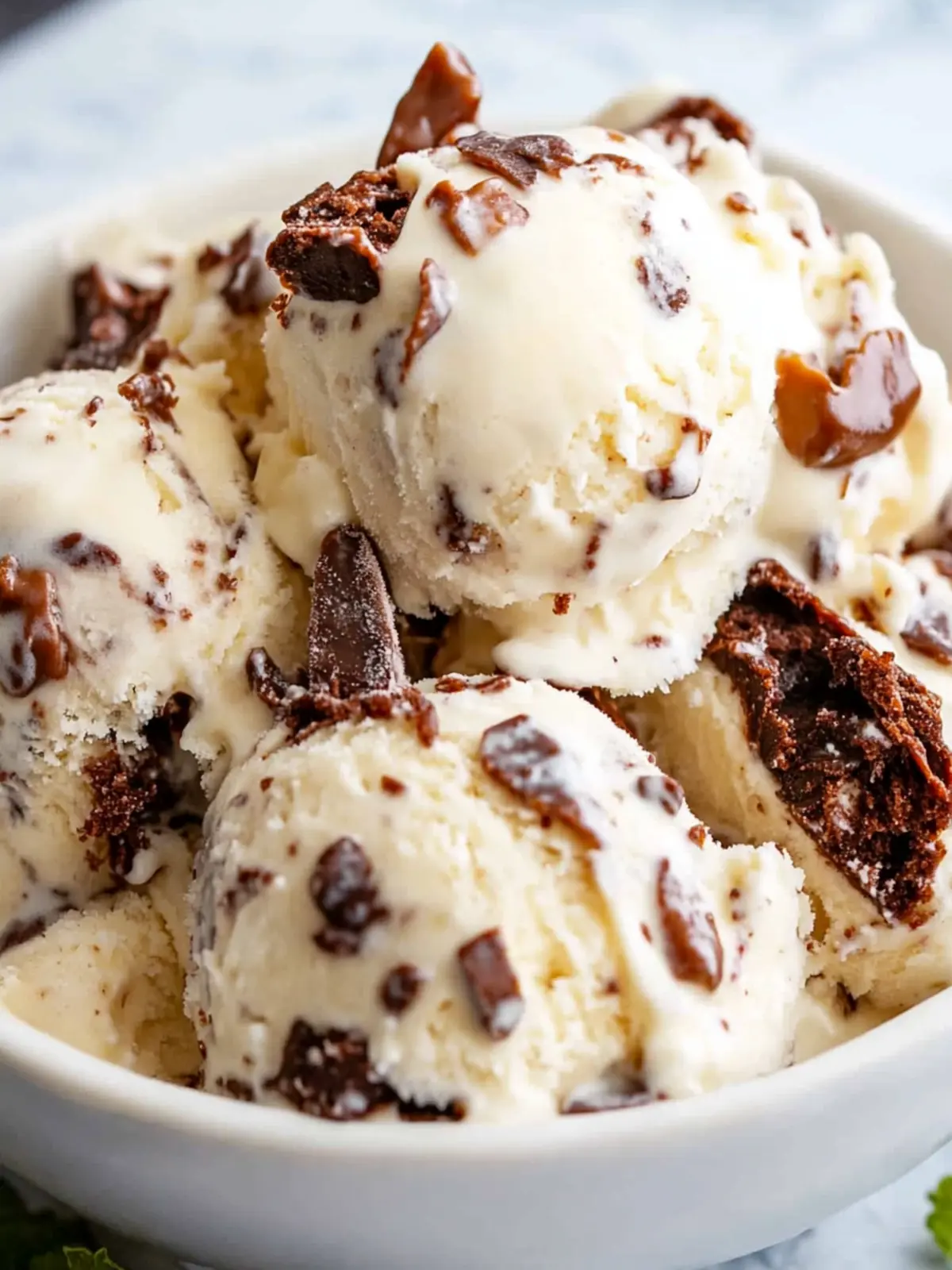 Turtle Brownie No Churn Ice Cream