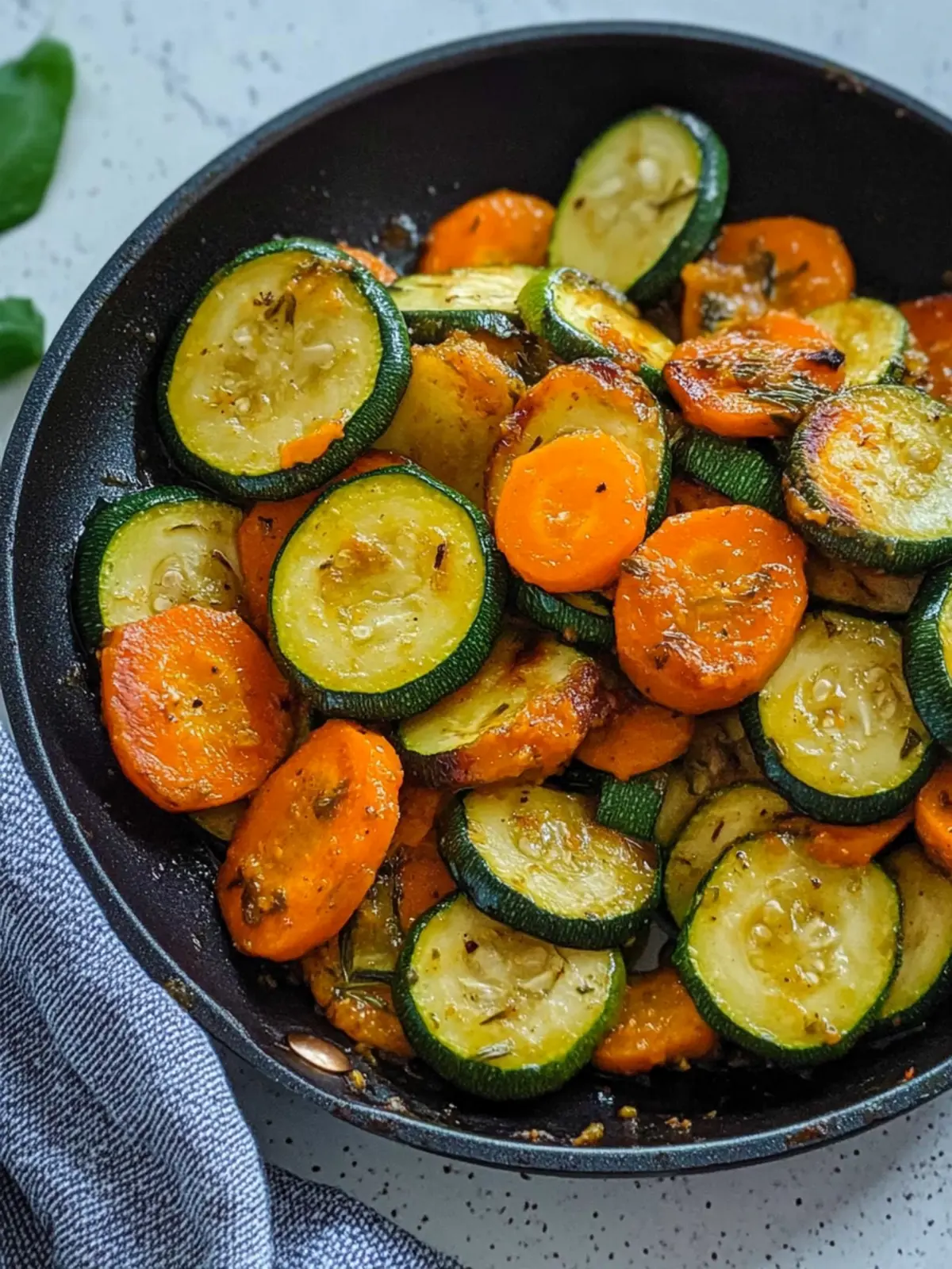 Skillet Spicy Zucchini and Carrot Recipe