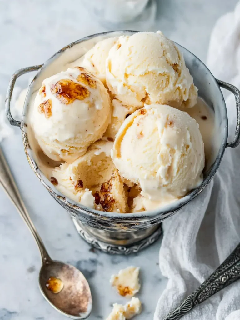 Homemade Crème Brûlée Ice Cream