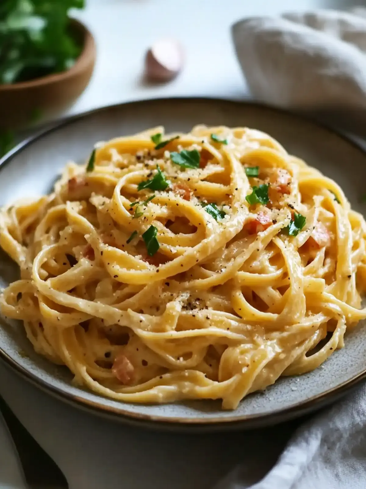 Creamy Cajun Linguine for Two