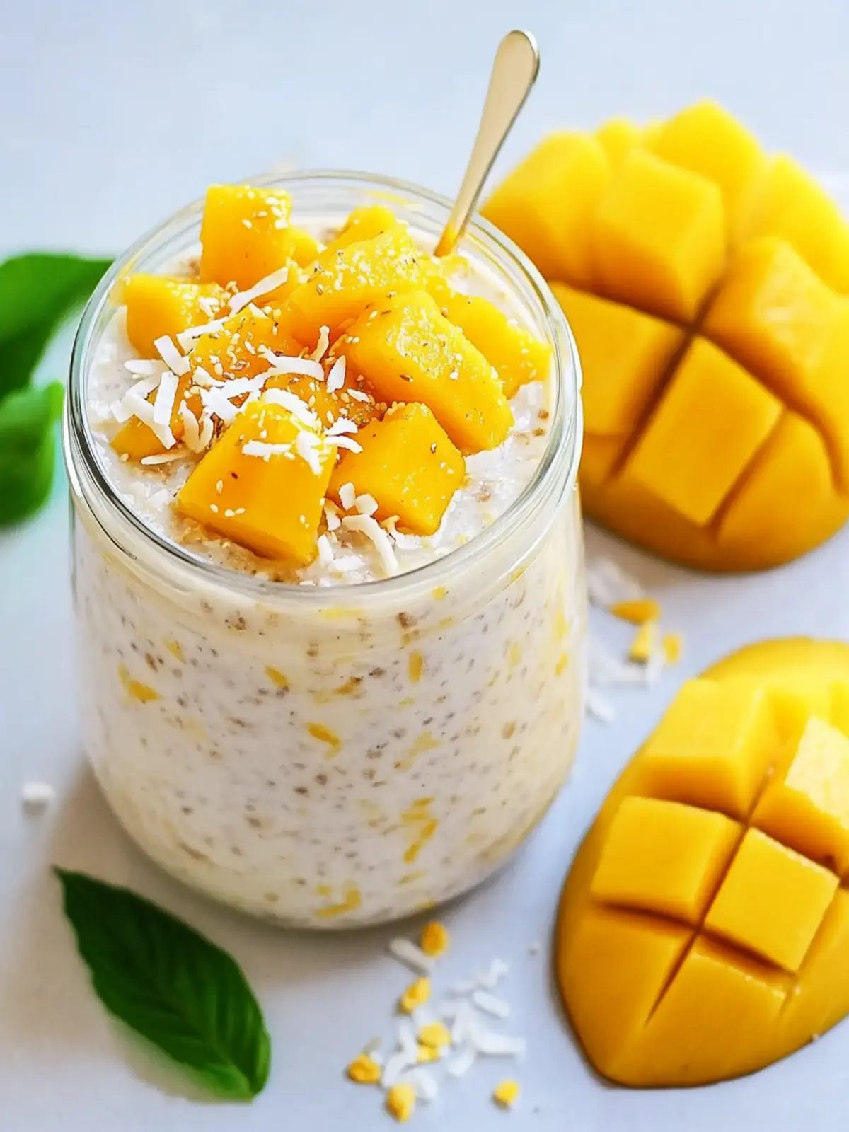 mango coconut overnight oats