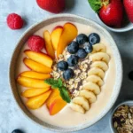 Peaches and Cream Smoothie Bowl