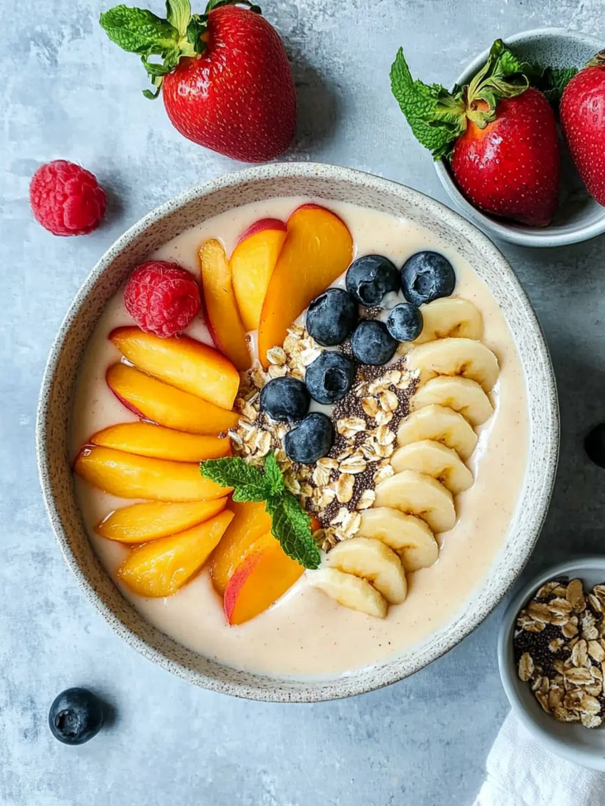 Peaches and Cream Smoothie Bowl